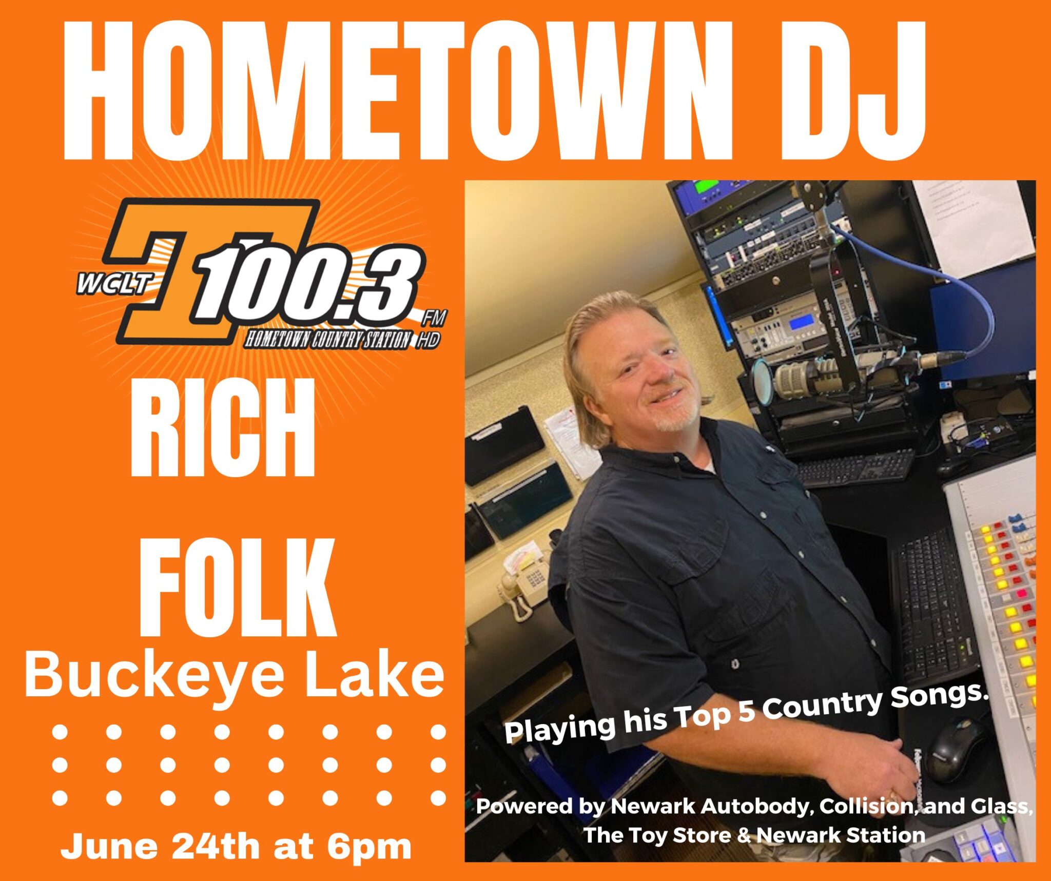 Hometown DJ – Rich Folk – WCLT Radio Inc